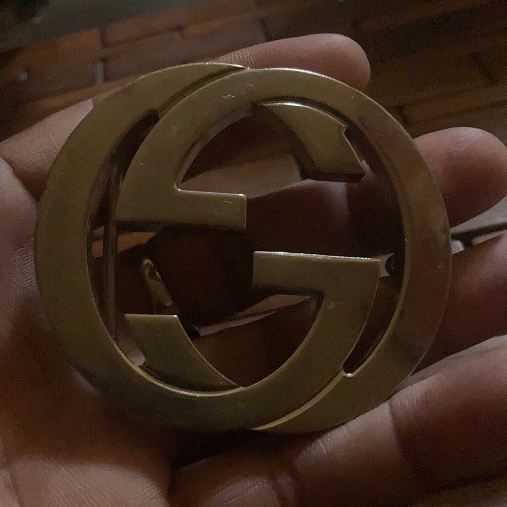 Mens Gucci Silver Belt Buckle